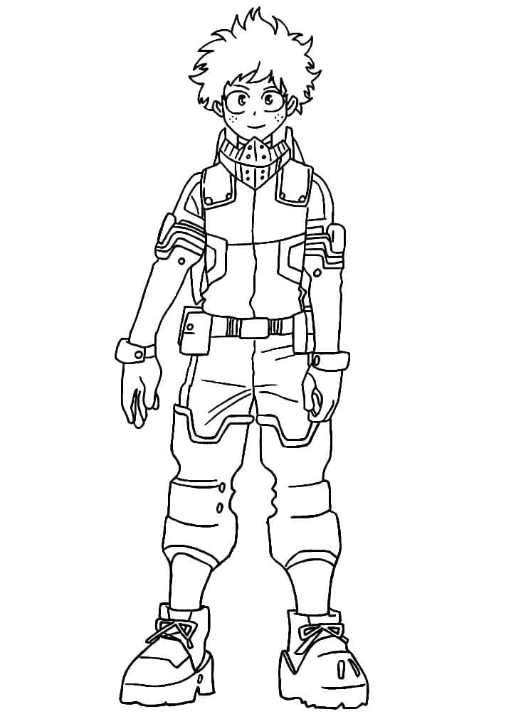 Desenhar Izuku Midoriya My Hero Academia para colorir