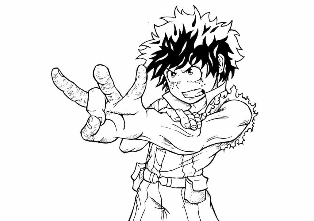 Desenhar Izuku Midoriya para imprimir para colorir