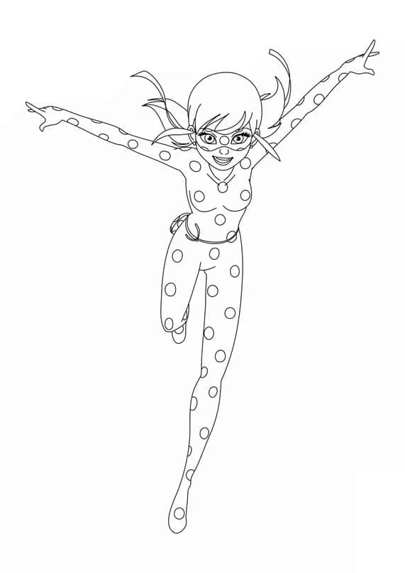 Desenhar Ladybug Marinette para colorir