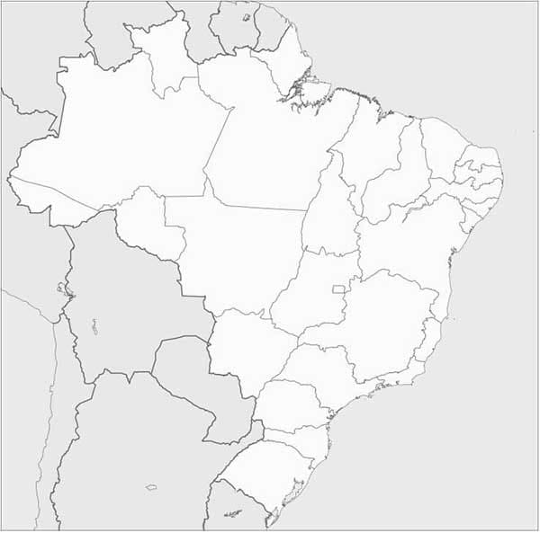 Desenhar Mapa do Brasil fácil para colorir