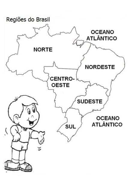 Desenhos de Desenhar Mapa do Brasil para colorir