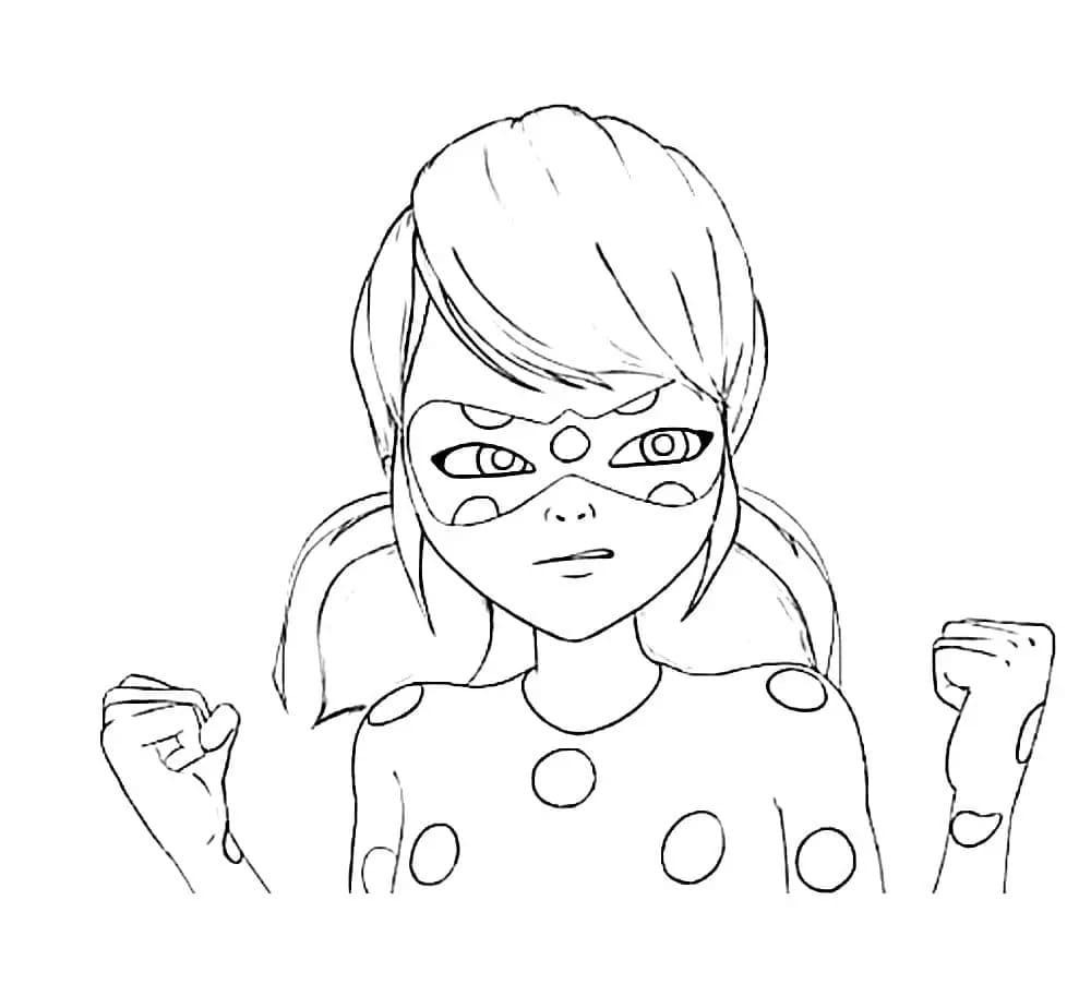 Desenhar Marinette Irritada Ladybug para colorir