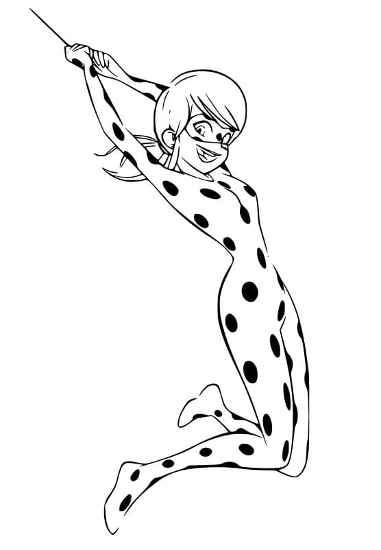 Desenhar Marinette Ladybug é legal para colorir