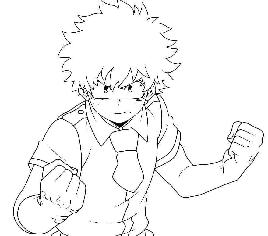 Desenhar Midoriya para imprimir para colorir