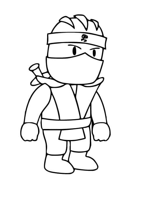 Desenhos de Desenhar Ninja Stumble Guys para colorir