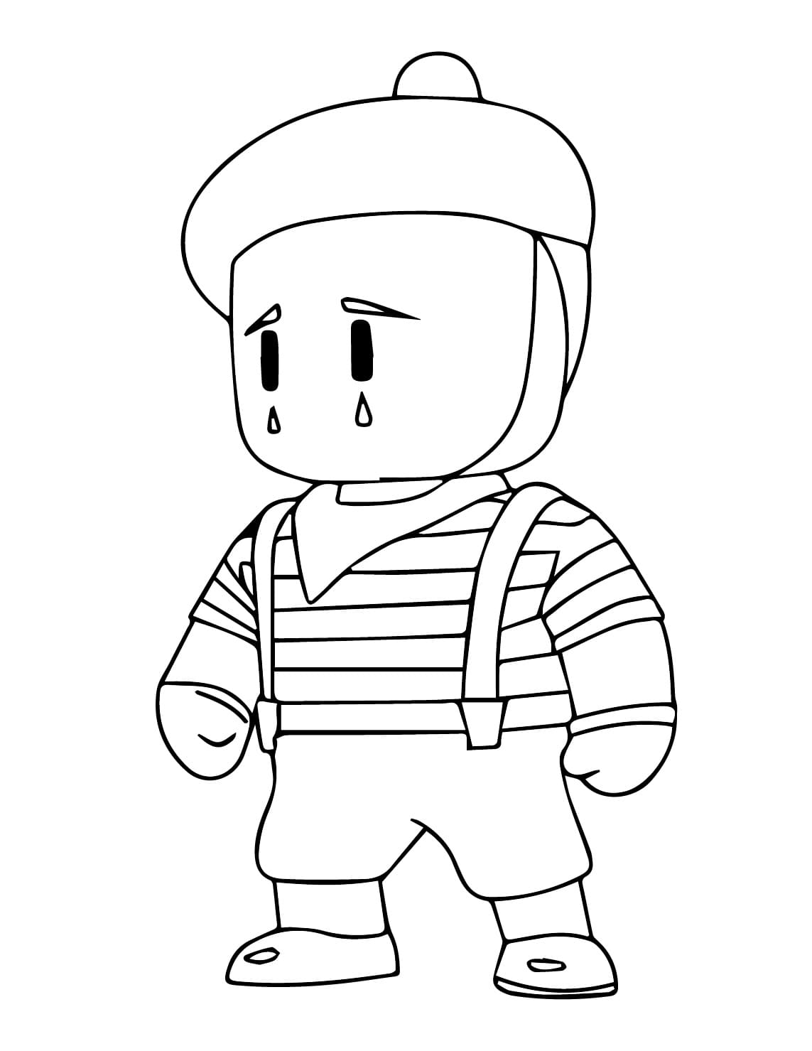 Desenhos de Desenhar Stumble Guys Mime Rowan grátis para colorir