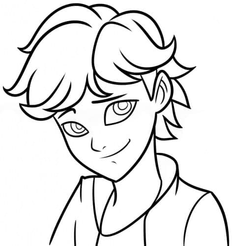 Desenhe Adrien Agreste de Miraculous Ladybug para colorir