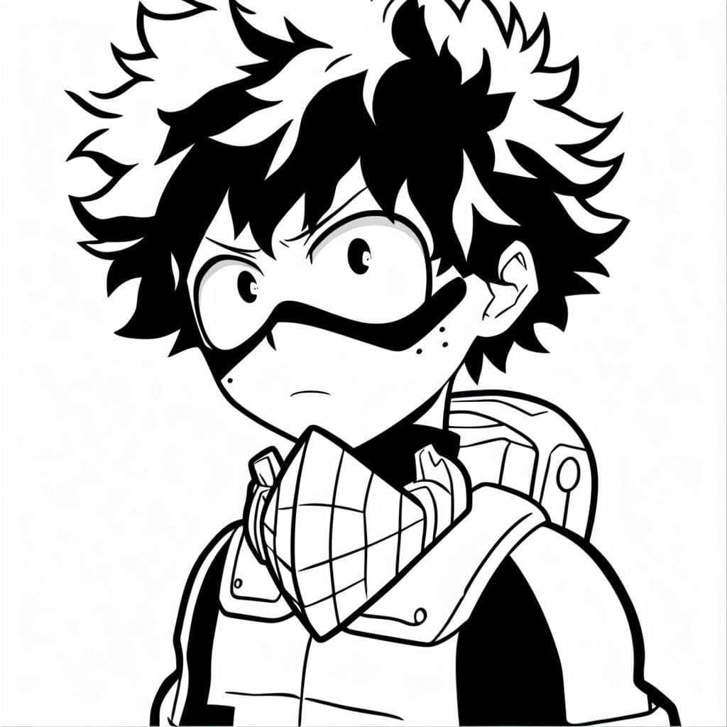 Desenhe Deku Legal para colorir