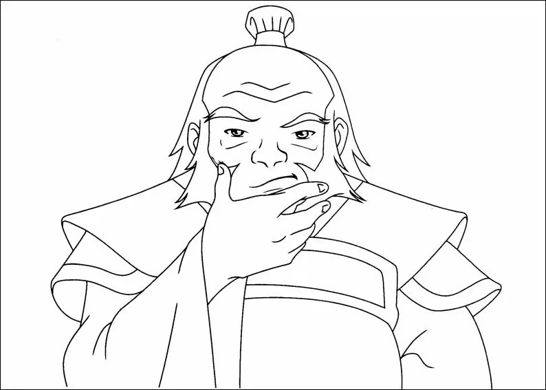 Desenhe Iroh de Avatar para colorir