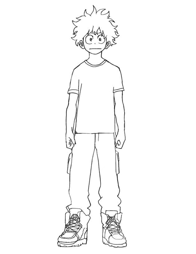 Desenhos de Desenhe Izuku Midoriya de My Hero Academia para colorir