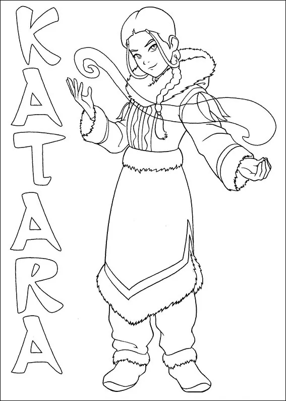 Desenhos de Desenhe Katara de Avatar para colorir