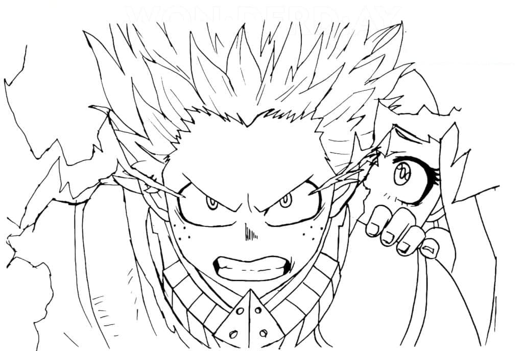 Desenhos de Desenhe Midoriya e Eri para colorir