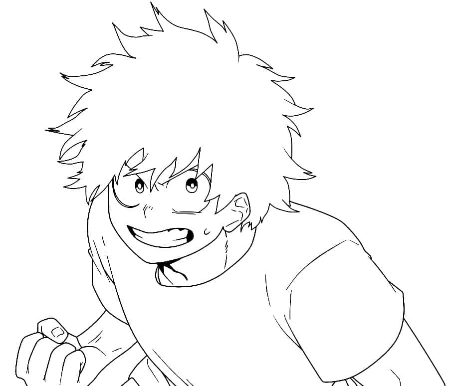 Desenhe Midoriya para imprimir grátis para colorir