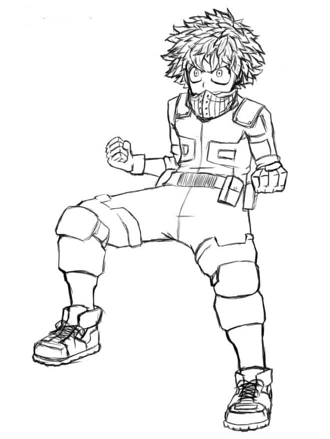 Desenhos de Desenhe My Hero Academia Izuku Midoriya para colorir