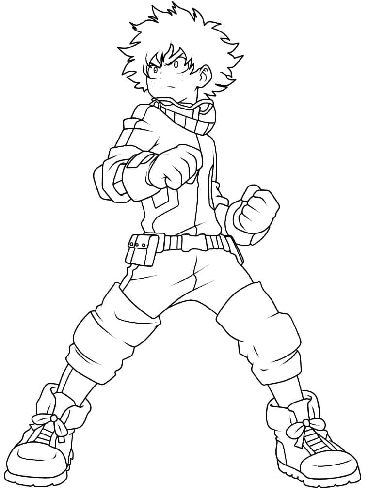 Desenhe My Hero Academia Midoriya para colorir