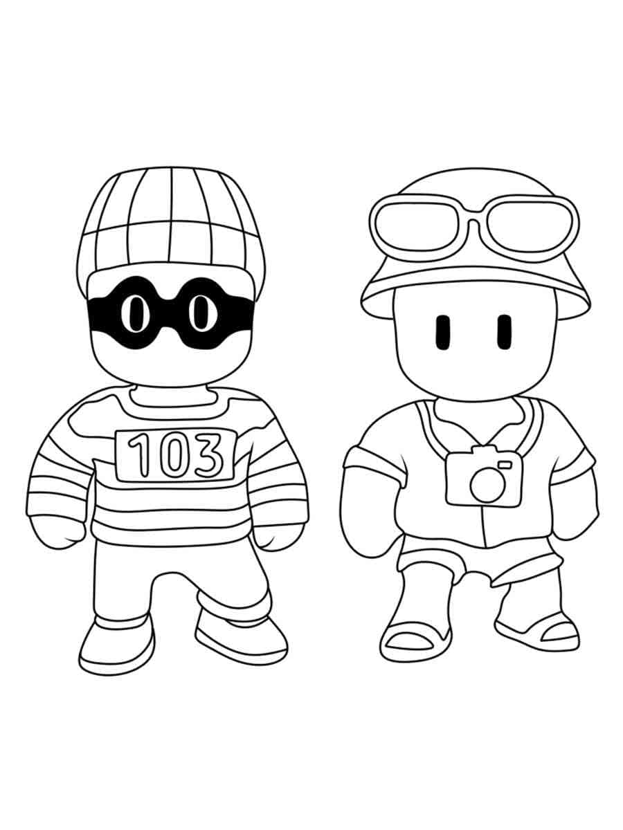 Desenhos de Desenhe Skins Stumble Guys grátis para colorir