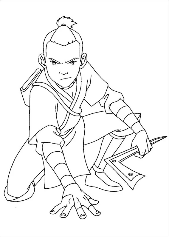 Desenhos de Desenhe Sokka Irritado para colorir