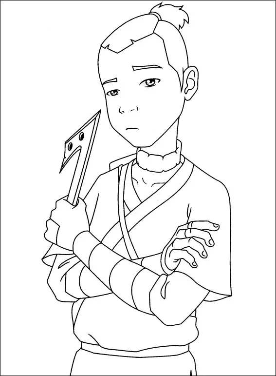 Desenhe Sokka em Avatar para colorir