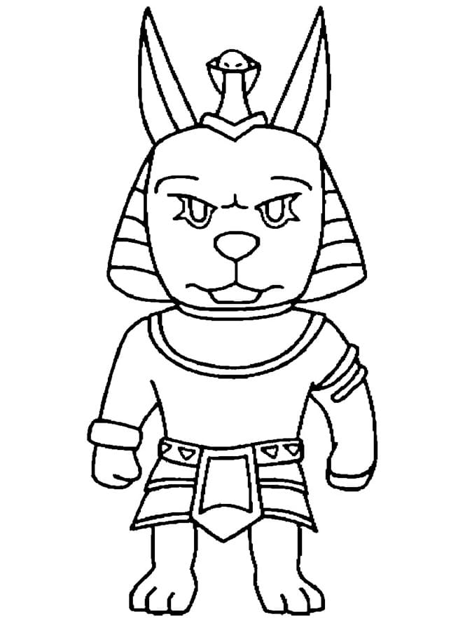 Desenhos de Desenhe Stumble Guys Anubis grátis para colorir