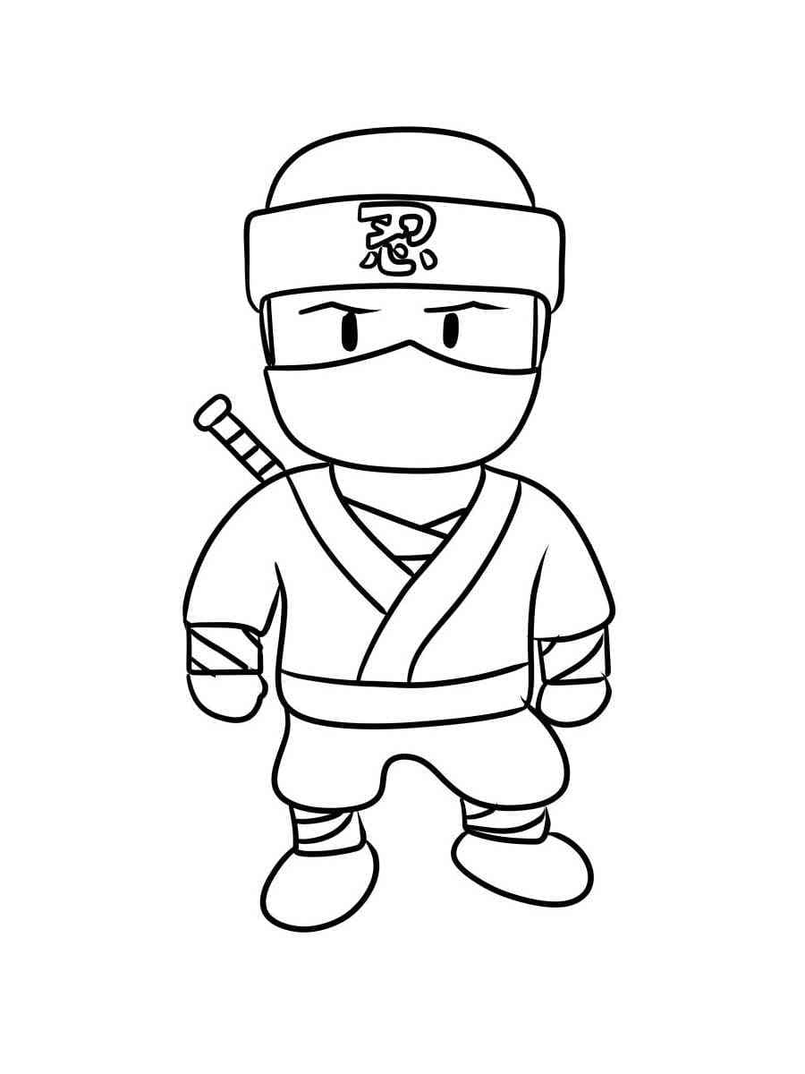 Desenhos de Desenhe Stumble Guys Ninja grátis para colorir