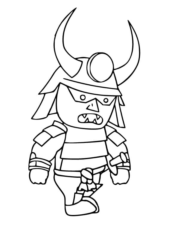 Desenhos de Desenhe Stumble Guys Samurai grátis para colorir