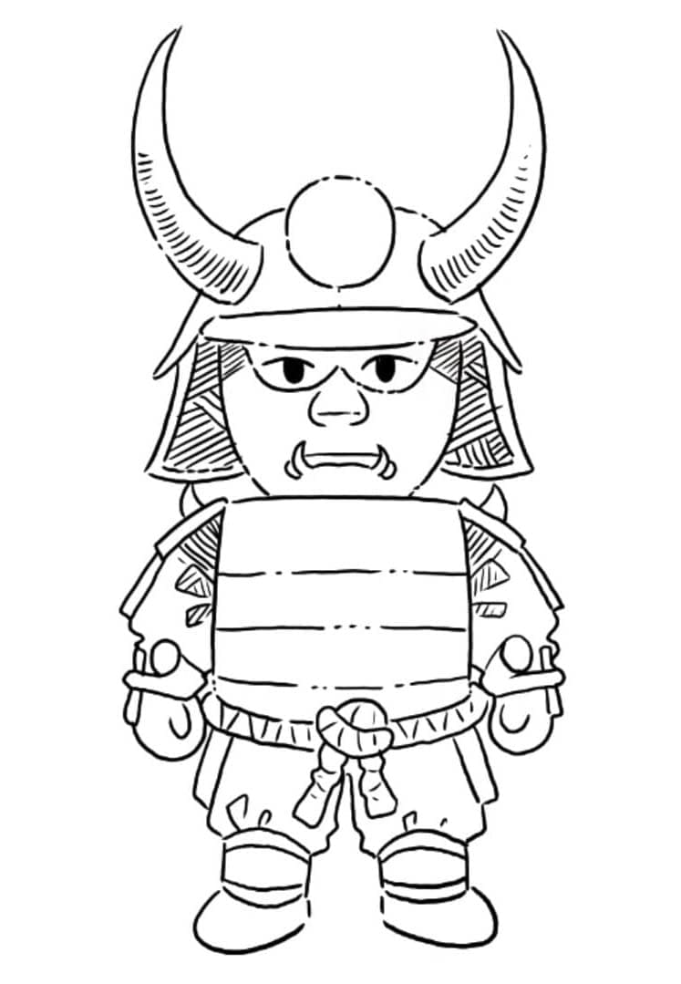 Desenhos de Desenhe Stumble Guys Sei Taishogun grátis para colorir