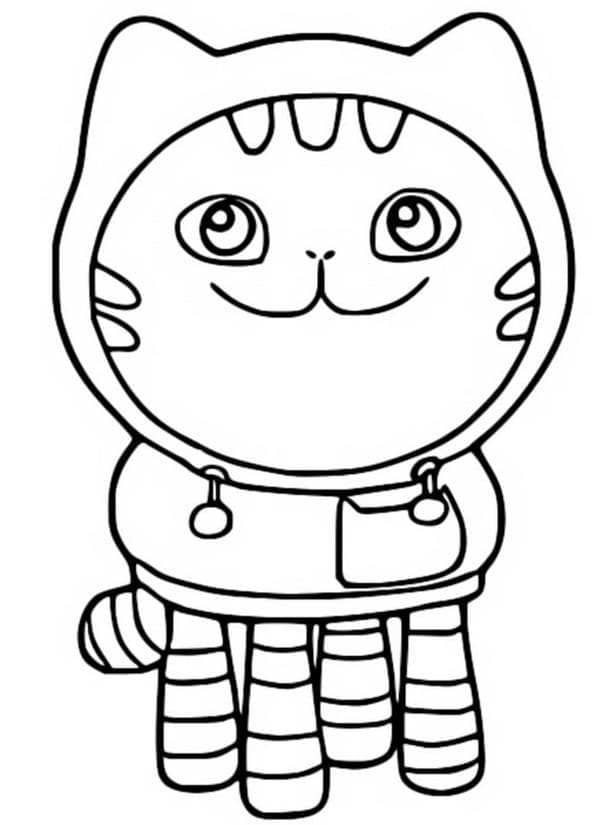 Desenhos de Desenhe a casa de bonecas da Gabby DJ Catnip para colorir