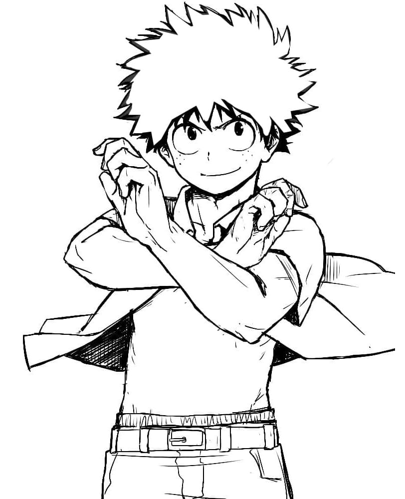 Desenhe o Izuku Midoriya Legal para colorir