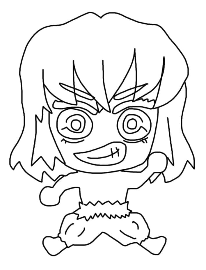 Desenhos de Desenho Chibi Fofo Inosuke para colorir