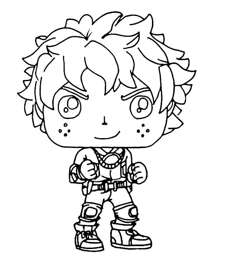 Desenho Funko Pop Izuku Midoriya para colorir