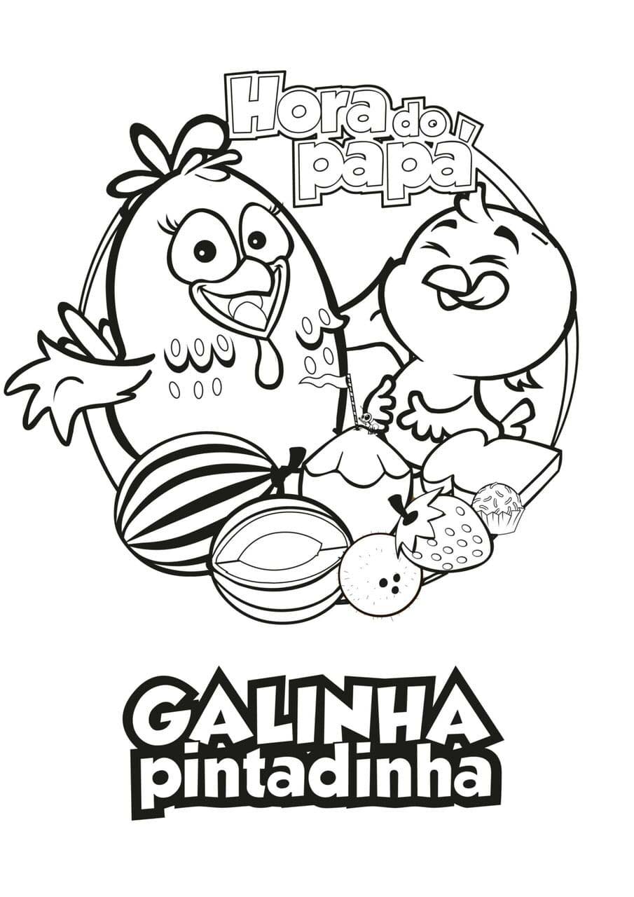 Desenho Galinha Pintadinha – Página 23 para colorir