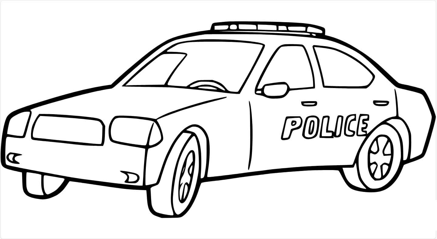 Desenhos de Esboço de carro de polícia para colorir