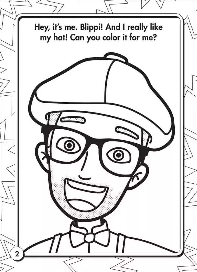 Feliz Blippi para colorir