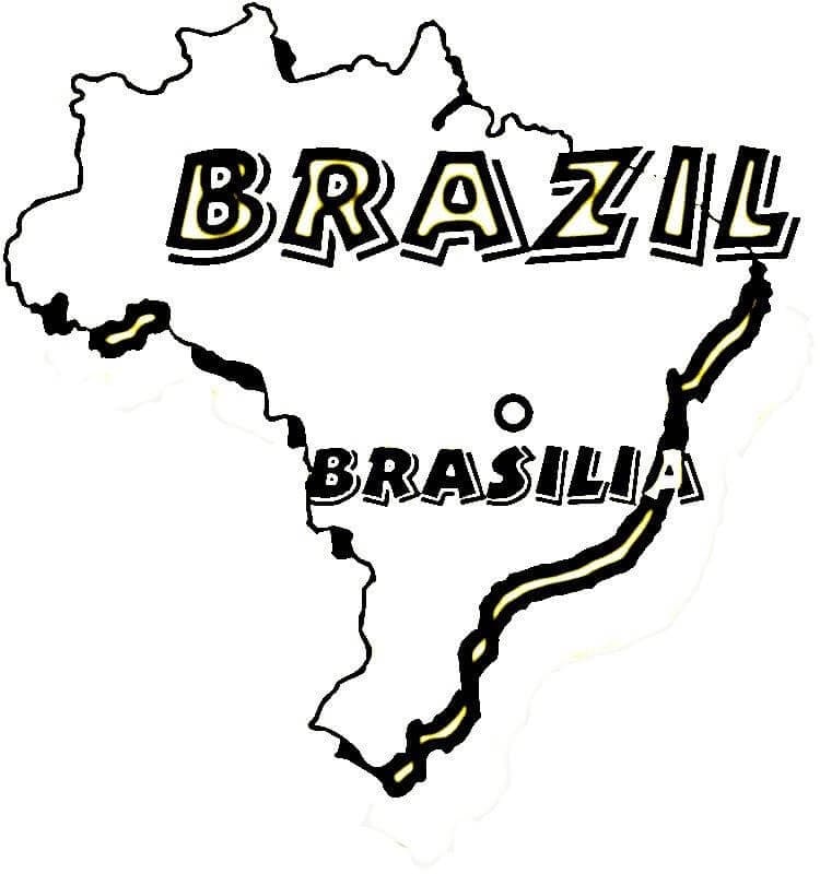 Imagem do mapa do Brasil para colorir