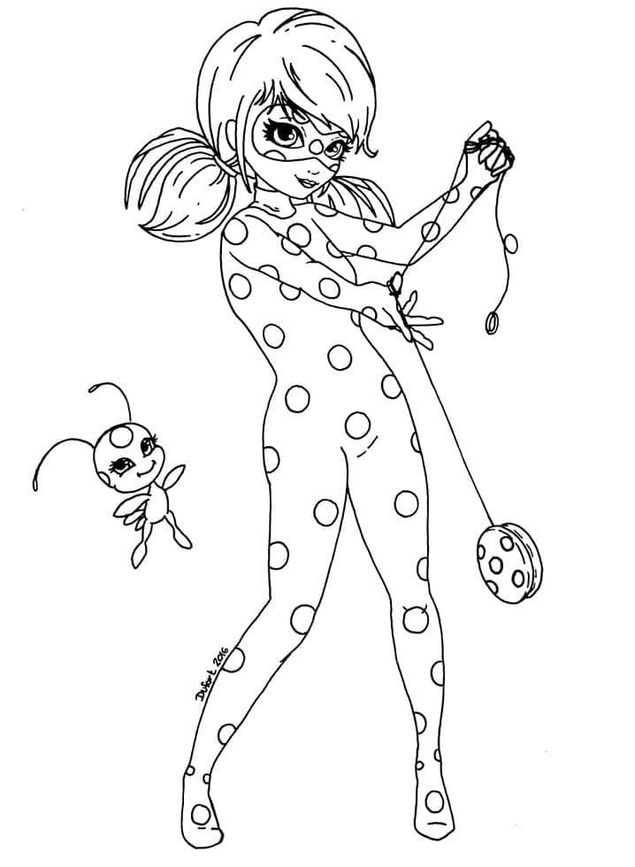 Ladybug Miraculous Grátis para colorir