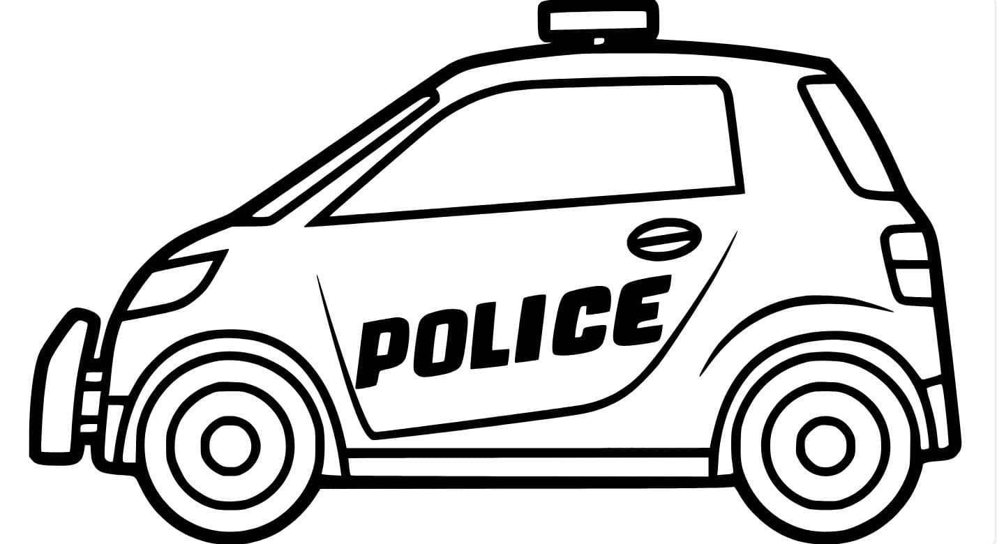 Desenhos de Mini carro de polícia para colorir