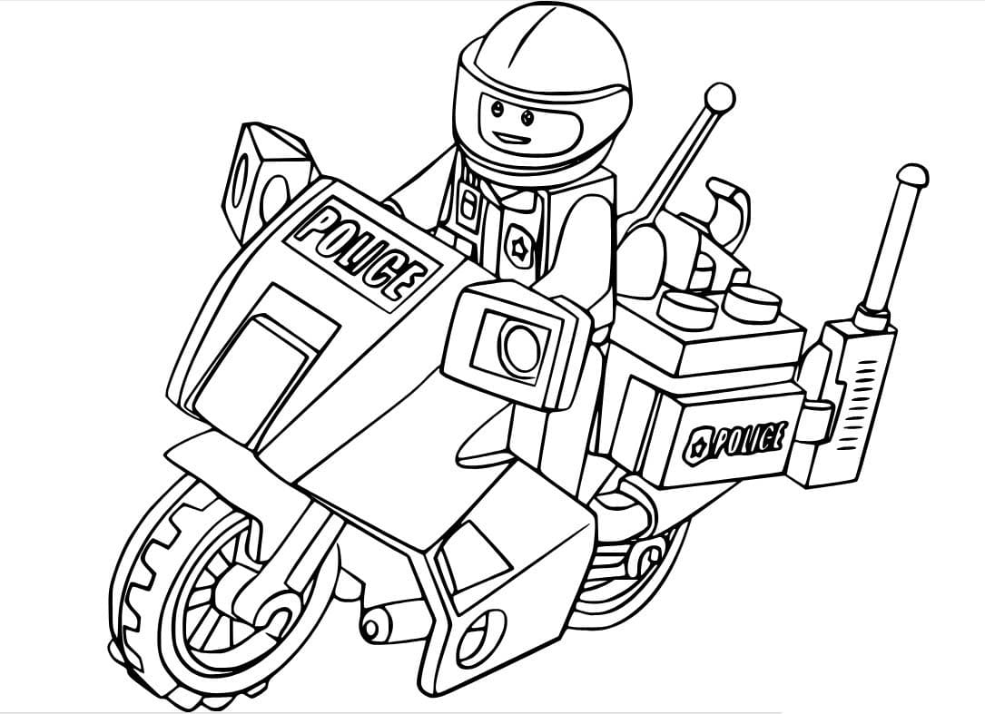 Desenhos de Motocicleta da polícia para colorir