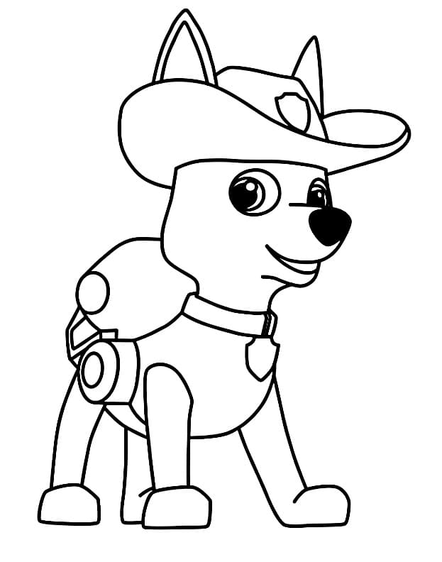 Desenhos de Simples Tracker Patrulha Canina para colorir