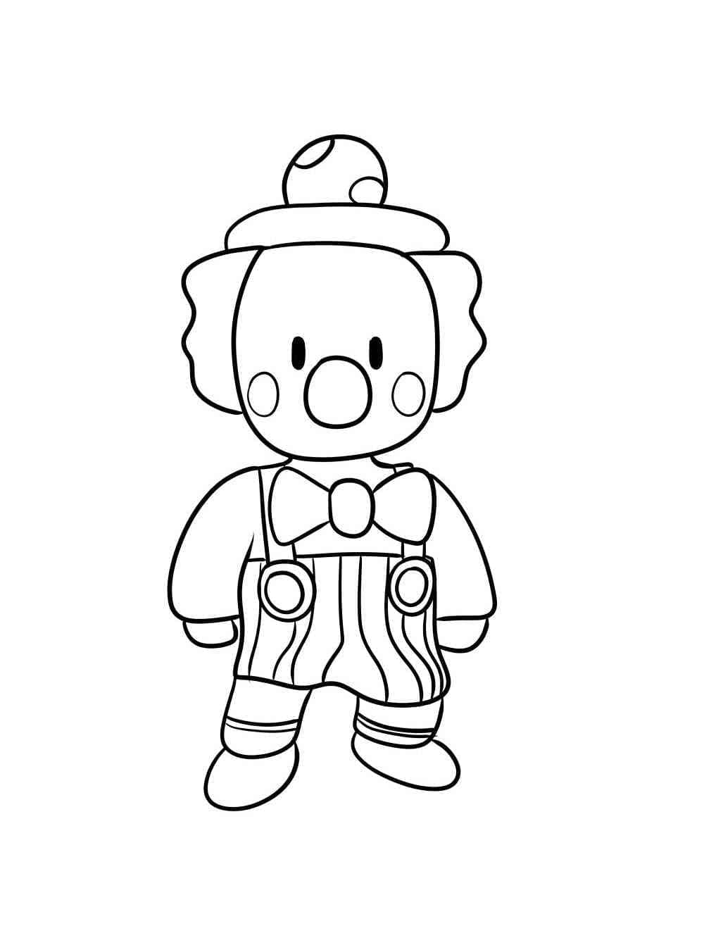 Desenhos de Stumble Guys Palhaço Bozo para colorir