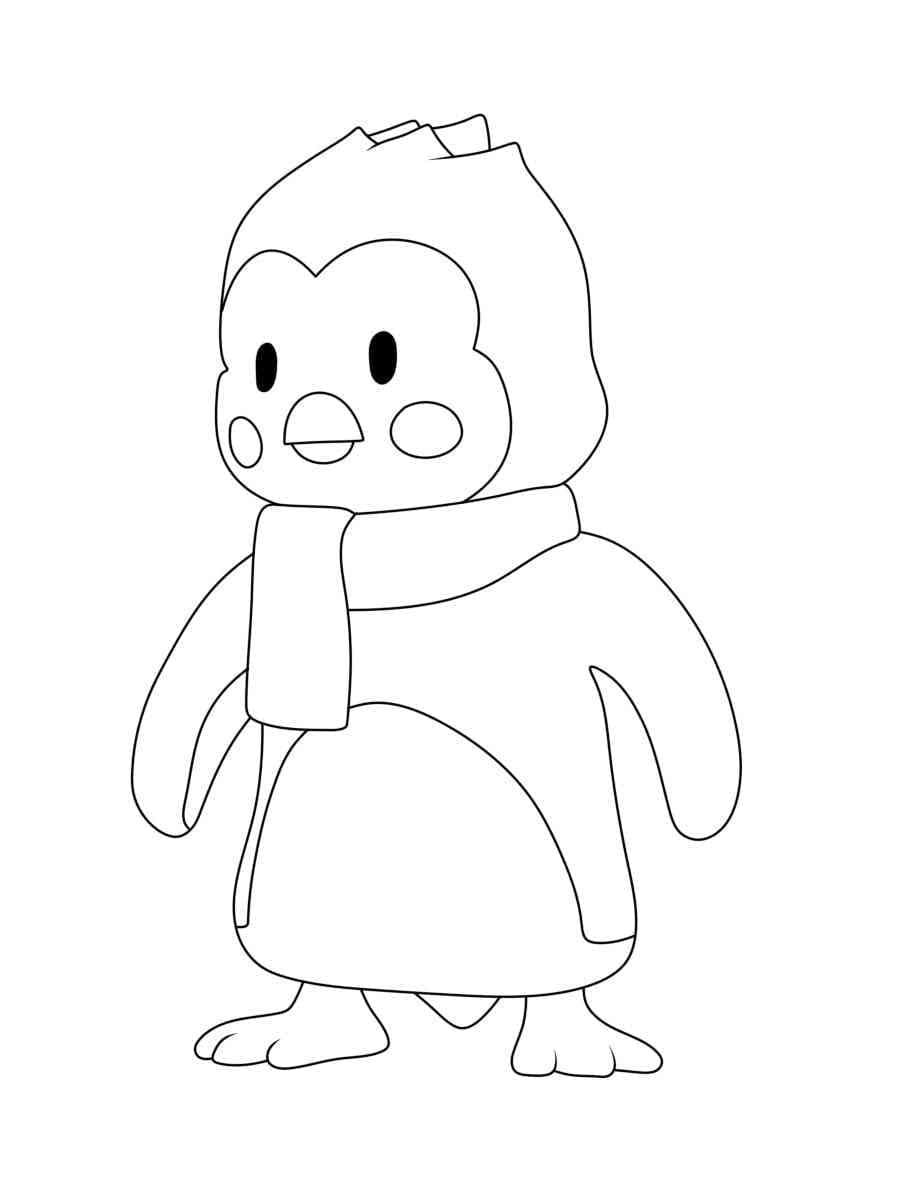 Desenhos de Stumble Guys Pinguim Gelado para colorir