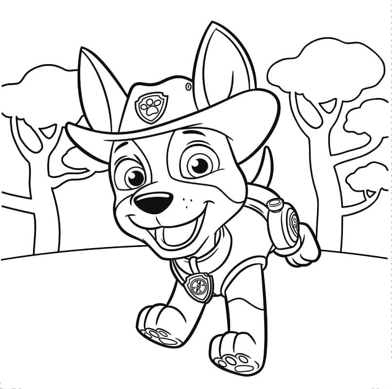 Desenhos de Tracker da Patrulha Canina livre para colorir