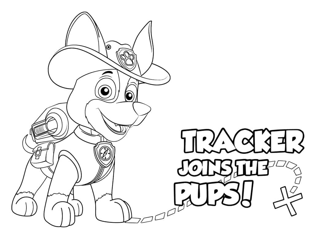 Tracker na Patrulha Canina para colorir