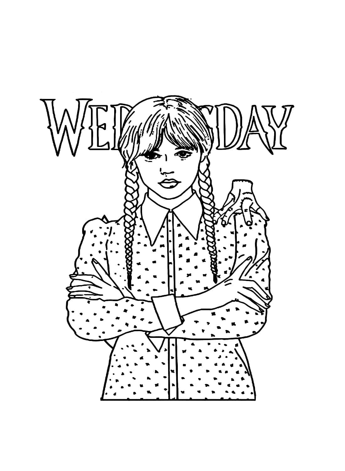 Wednesday Imagem para colorir