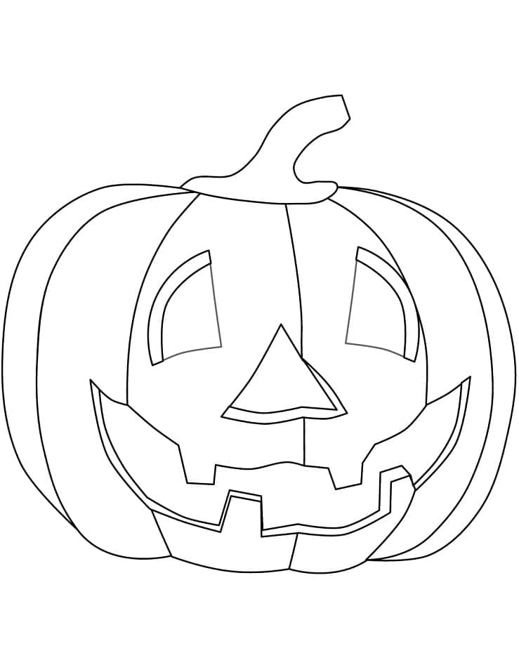 Desenhos de Abóbora de Halloween para crianças grátis para colorir