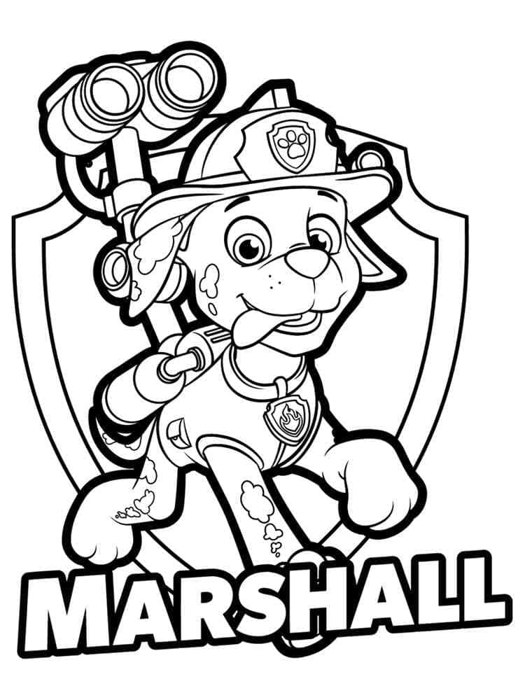 Desenhos de Adorável Marshall Patrulha Canina para colorir