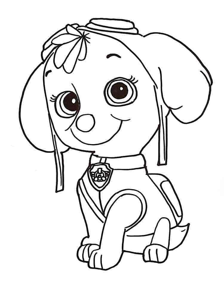 Desenhos de Adorável Skye Patrulha Canina grátis para colorir