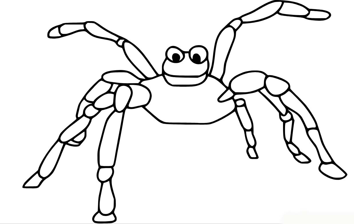 Desenhos de Aranha assustadora de desenho animado para colorir