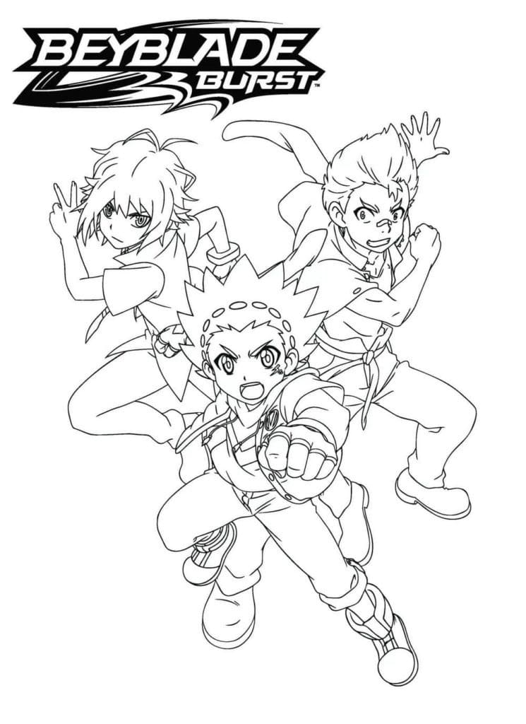 Desenhos de Beyblade Burst para imprimir grátis para colorir