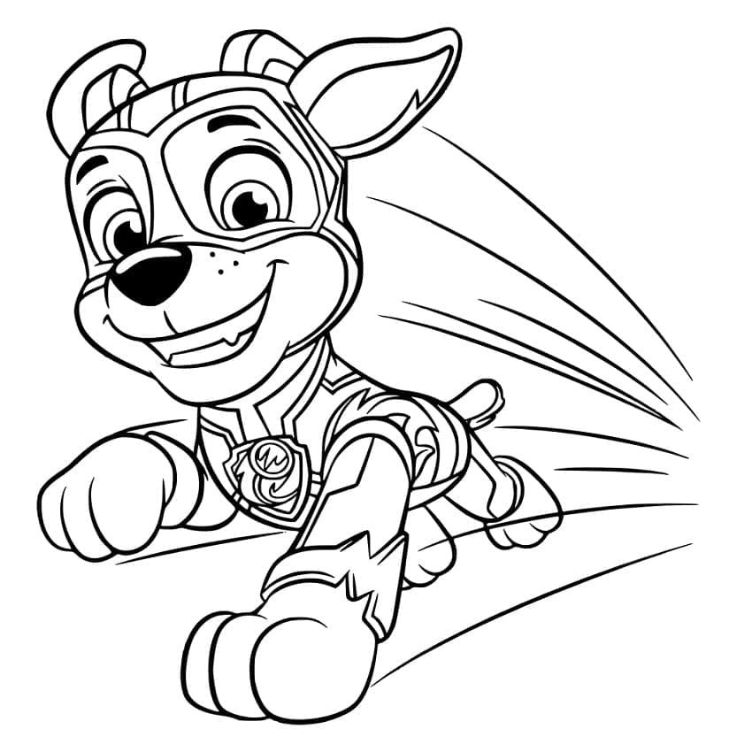 Desenhos de Chase de Patrulha Canina Mighty Pups para colorir