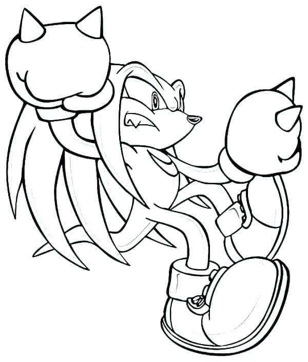 Desenhos de Desenhando Knuckles Bonitos para colorir